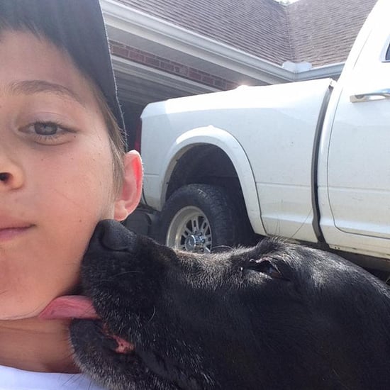Boy Sneaks Into Neighbor's Garage to Hug Dog
