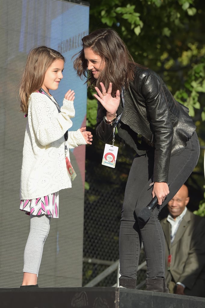 Katie Holmes and Suri Cruise at the Global Citizen Festival