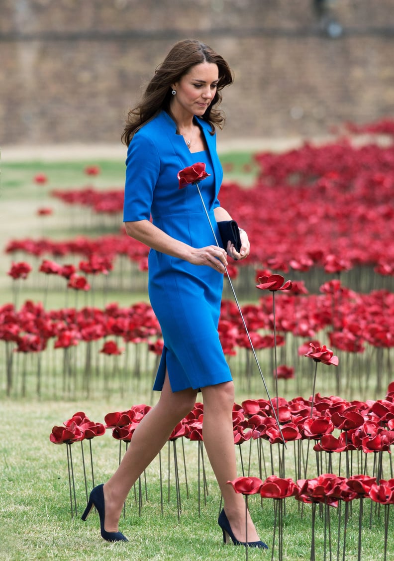 Kate Middleton at the Tower of London's Ceramic Poppy Field