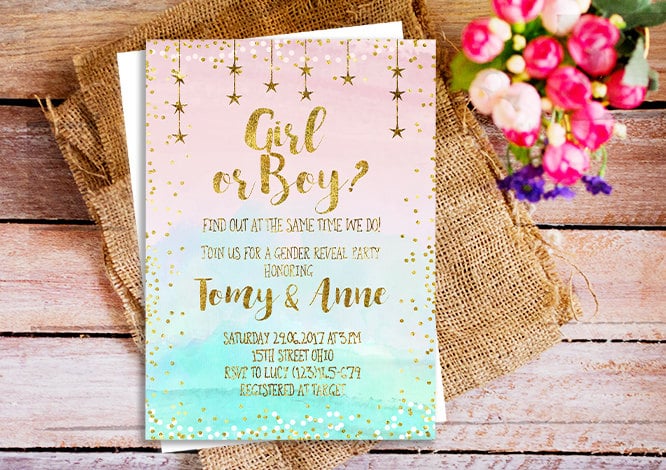 Girl or Boy Boho Invite