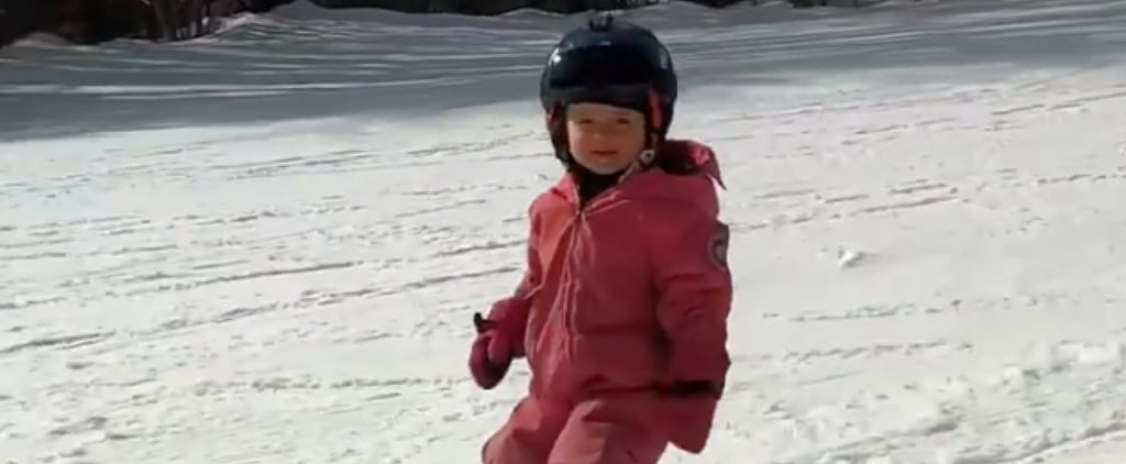 Dad Puts Microphone on 2-Year-Old Daughter Skiing | Videos