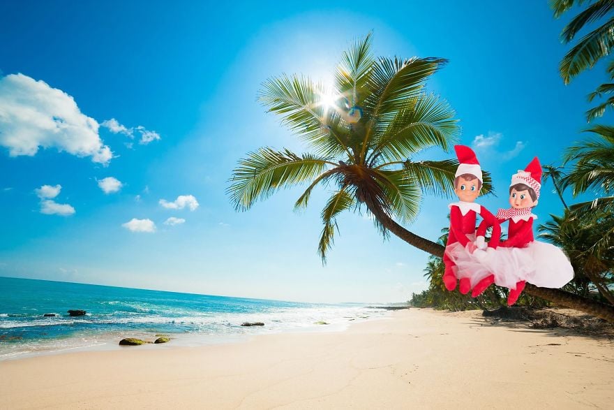 Mom Creates Elf On The Shelf Wedding And Honeymoon Popsugar Family