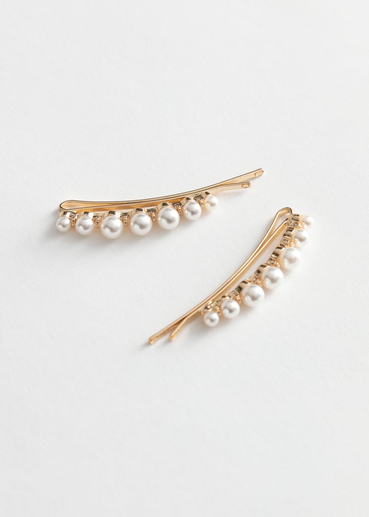 & Other Stories Two Pack Pearl Hair Clips