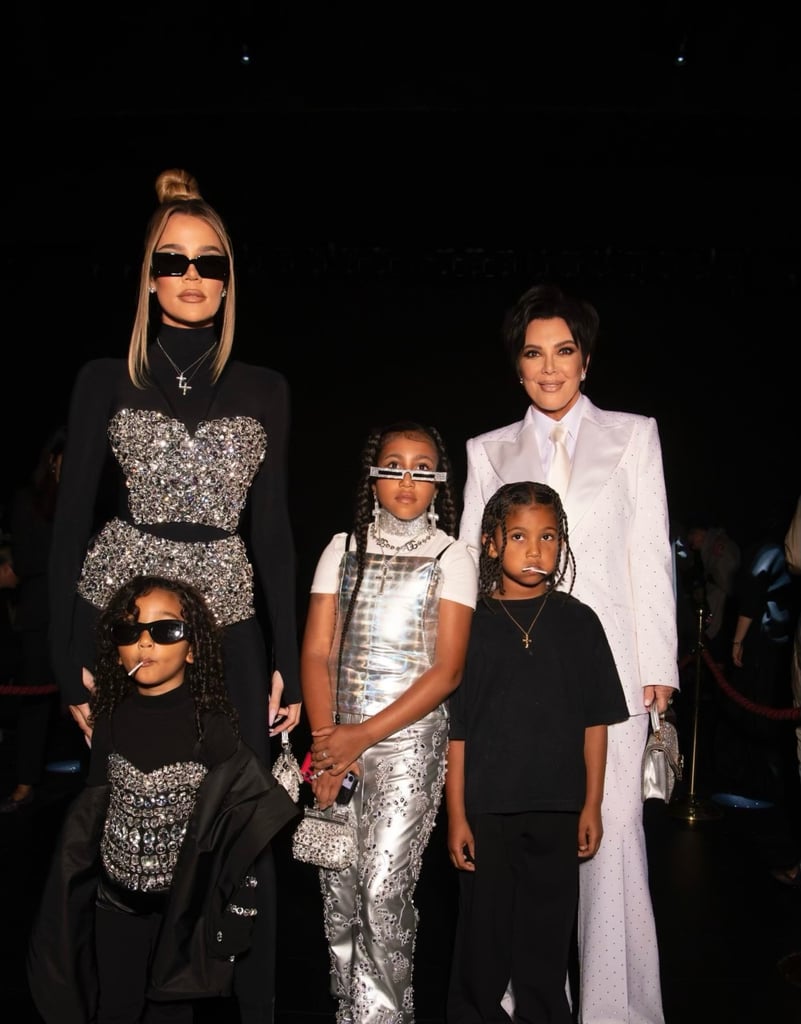 Khloé Kardashian, North, Chicago, and Saint West, and Kris Jenner in Milan