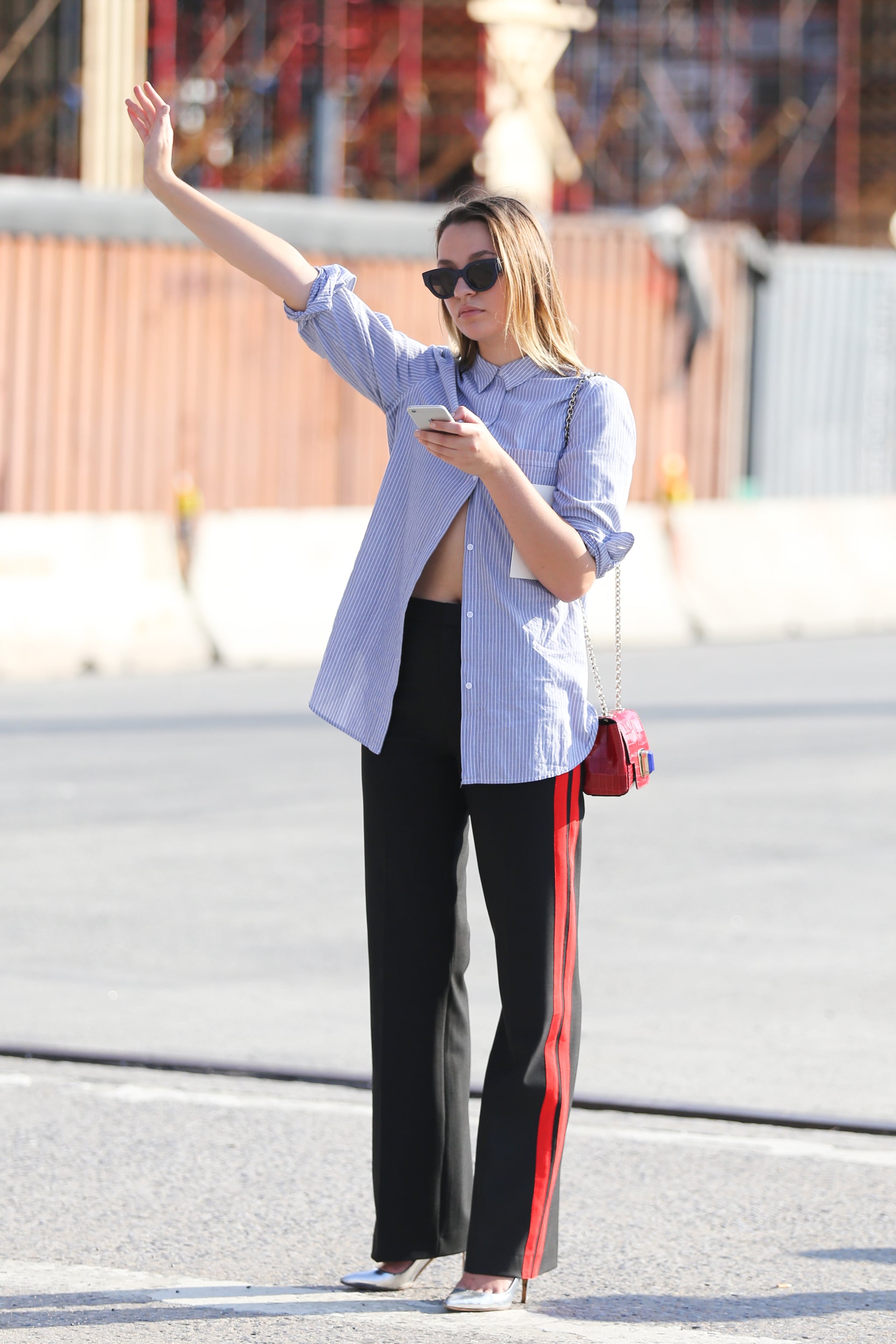 button down track pants womens