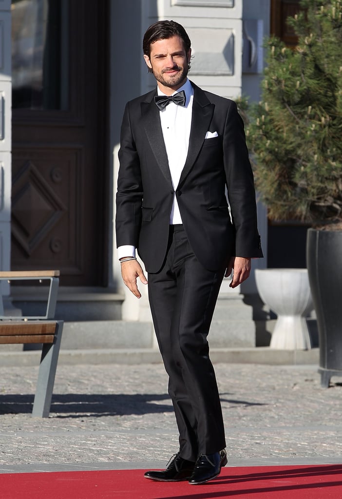 Prince Carl Philip wore black tie in Sweden in June 2013.