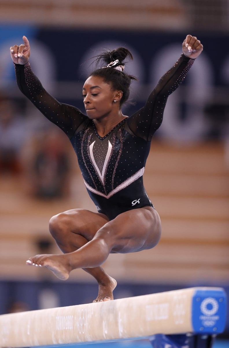 2021 Tokyo US Women's Gymnastics Team Black Leotard Worn During Podium Training