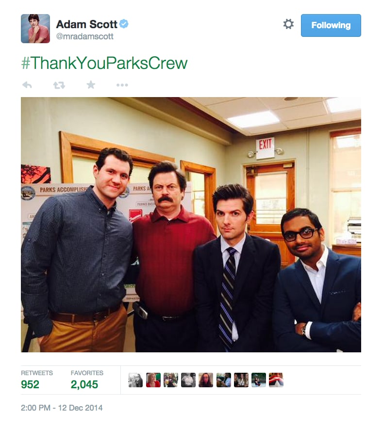 Parks and Recreation Cast Tweets About Last Day of Filming