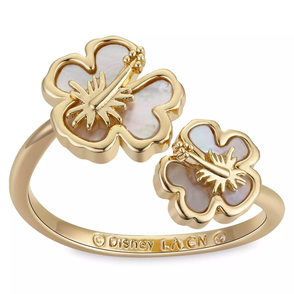 Disney Lilo & Stitch Hibiscus Bypass Ring ($33)
If she's a Disney fan at heart, this beautiful ring — which is best for "Lilo & Stitch" fans — is a subtle way to acknowledge that. Featuring two tropical hibiscus flowers with Mother of Pearl inlay, it's adjustable, too, so even if you don't get the size quite right, she can still make it work. It pairs perfectly with breezy summer dresses.