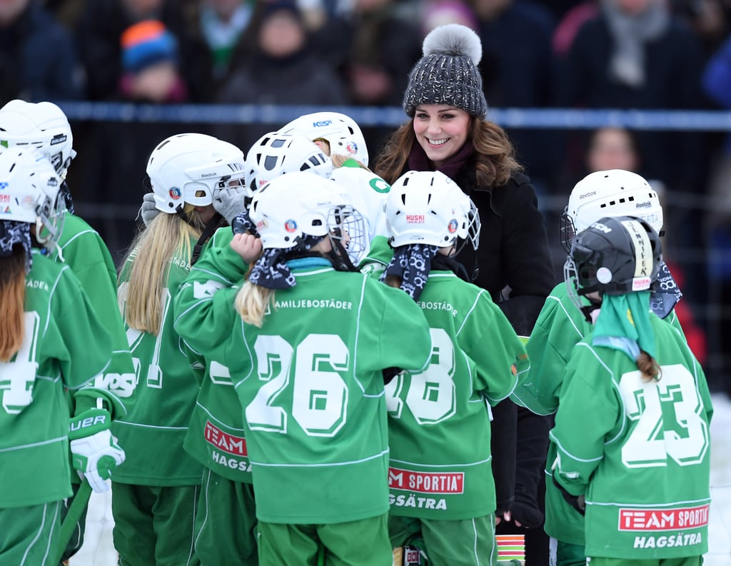 The Duchess of Cambridge Playing Bandy Hockey at Vasaparken