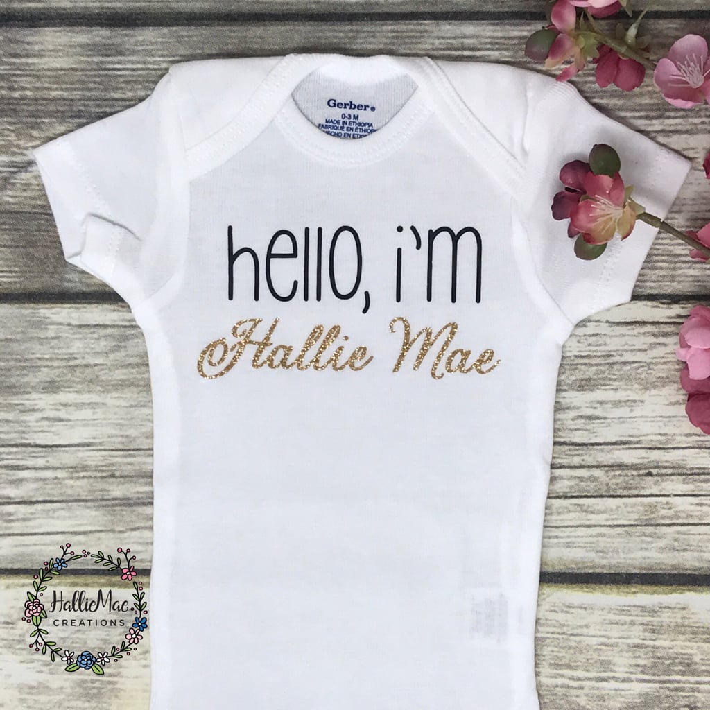 Glitter Announcement Onesie