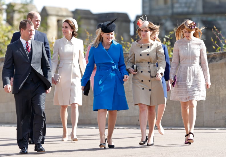 Peter, William, Kate, Autumn, Eugenie, and Beatrice