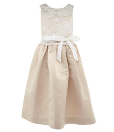 Lace-overlay dress