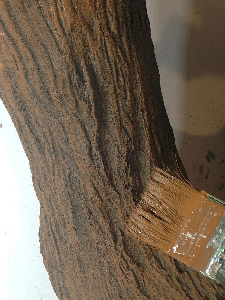 Then the painting commenced.