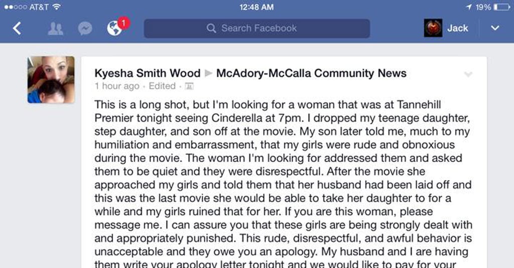 Mom Finds Woman Who Reprimanded Her Daughters on Facebook
