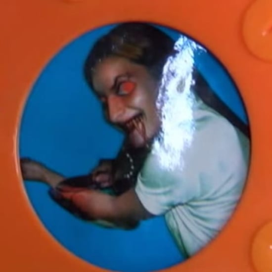 Toy Wand Shows Photo of Girl Cutting Herself