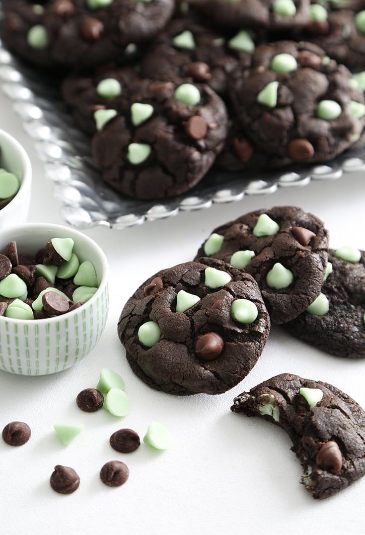 Double Mint Chocolate Chip Cookies