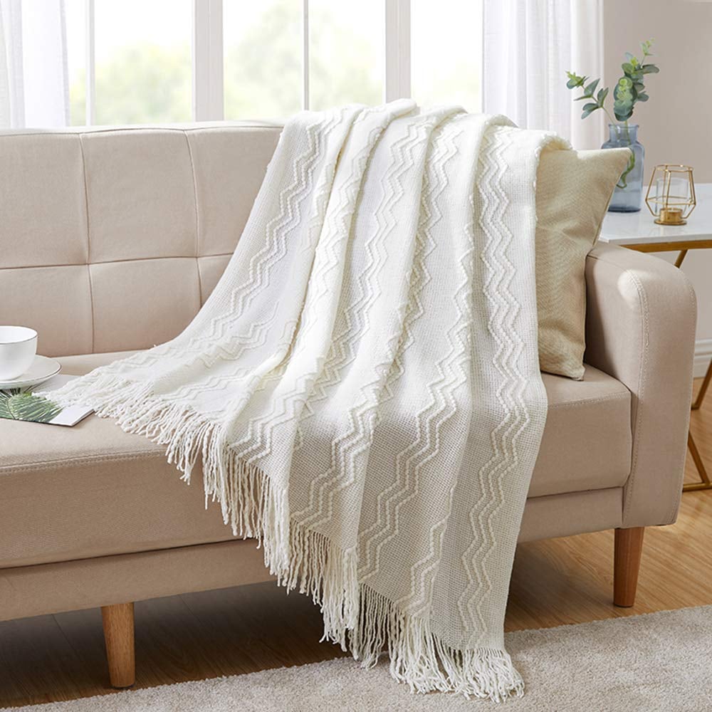 An Everyday Throw Blanket: Bourina Throw Textured Blanket