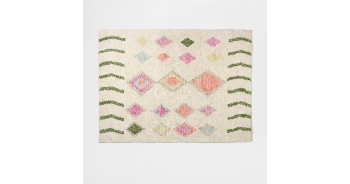 Colorful Argyle Wool and Cotton Rug (359) Zara Home Summer 2017