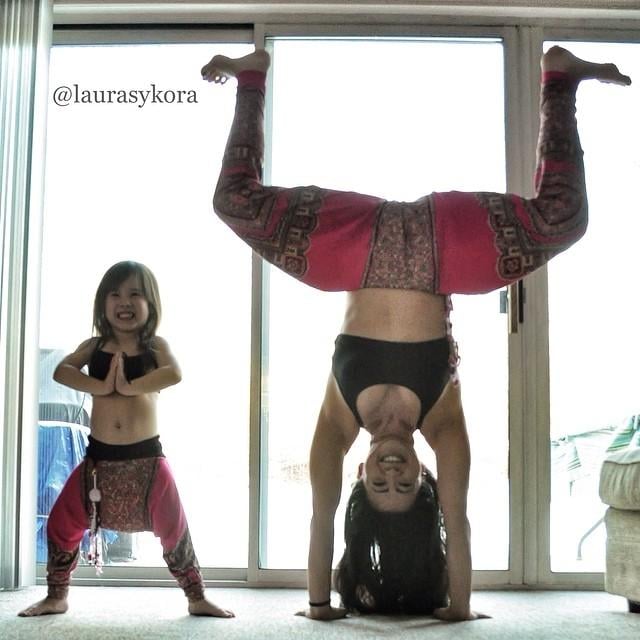 Mom and Daughter Yoga Photos