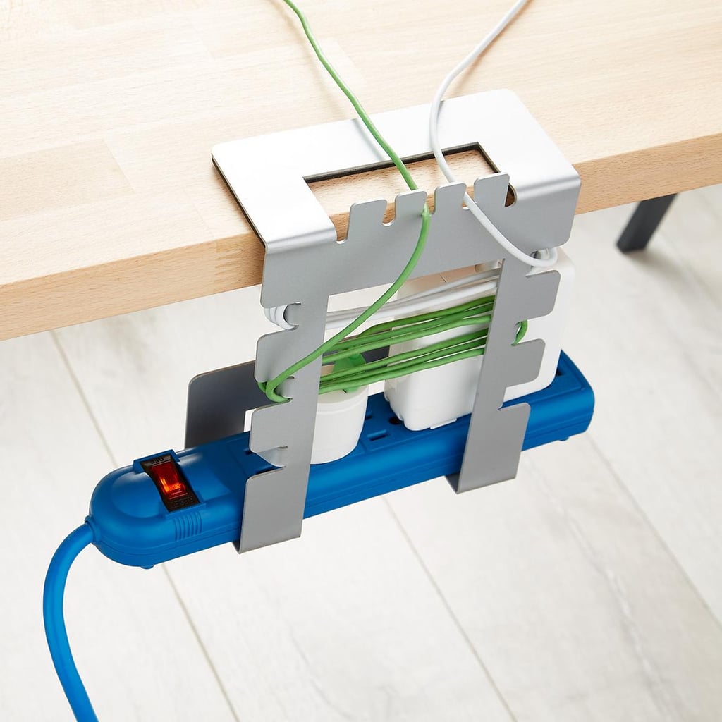 A Desk Cable Organizer: The Container Store Hanging Cable Loft Cord Organizer