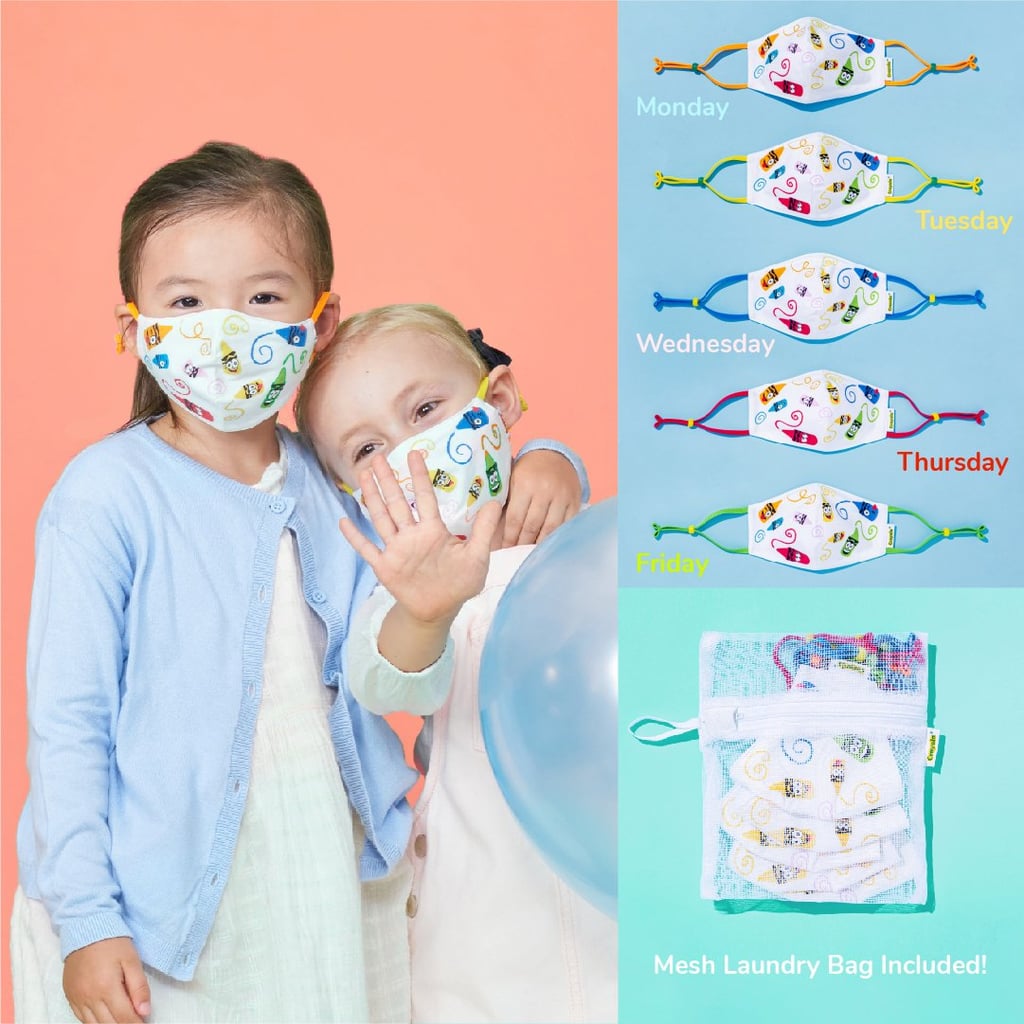 Crayola Kids Reusable Cloth Face Masks Set in Craymoji