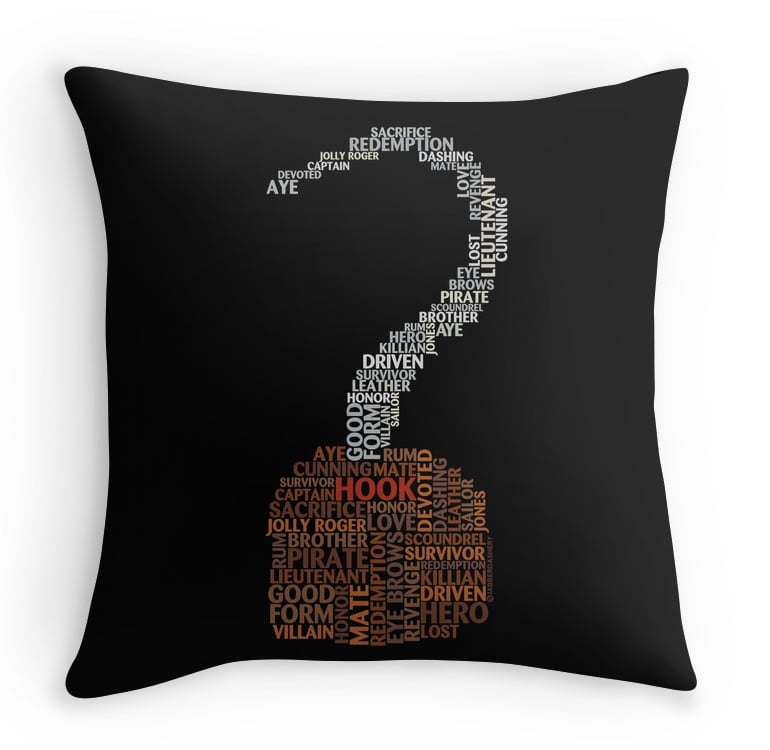 Captain Hook Typography Throw Pillow ($20)