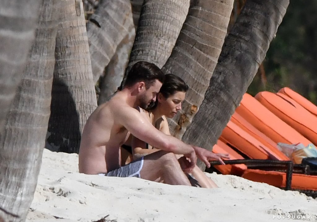 Justin Timberlake and Jessica Biel in the Caribbean 2016