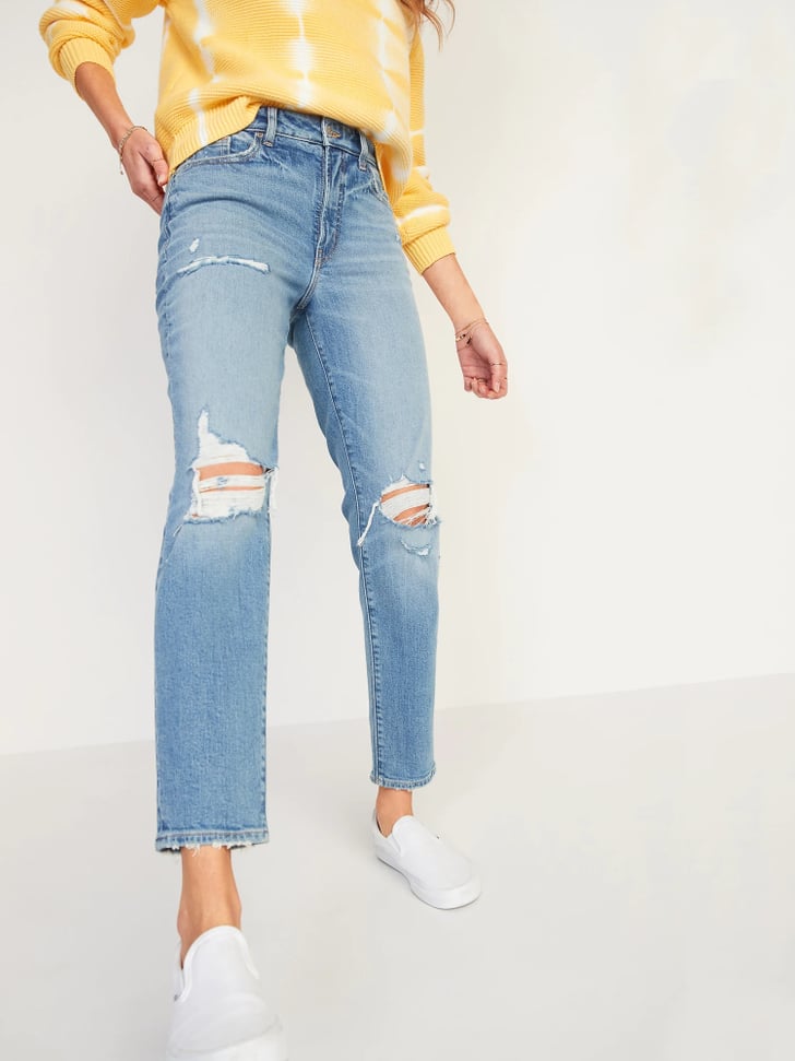 O.G. Straight Light-Wash Ripped Jeans 
