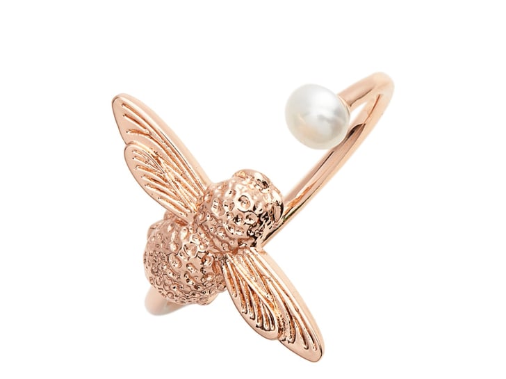 Olivia Burton Pearl Bee Ring Stack em Up 9 Pretty Gold Rings
