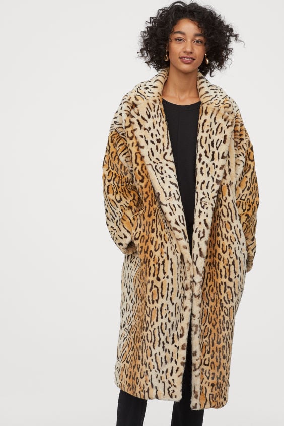 Urban Outfitters Uo Glam Faux-fur Trim Coat in Brown