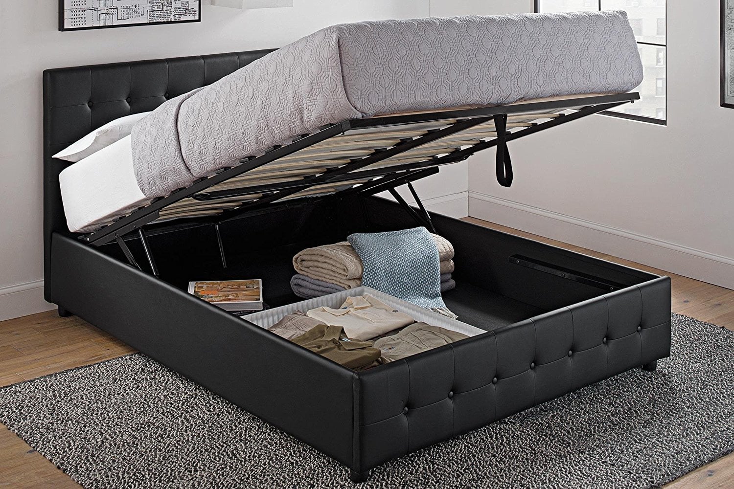 Beds with outlet secret compartments