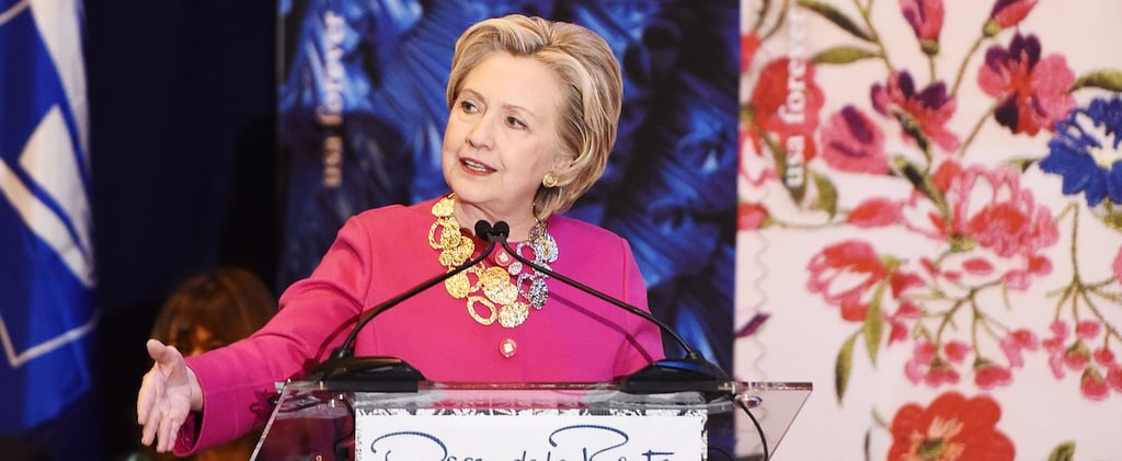 Hillary Clinton's Necklace at Forever Stamp Ceremony 2017