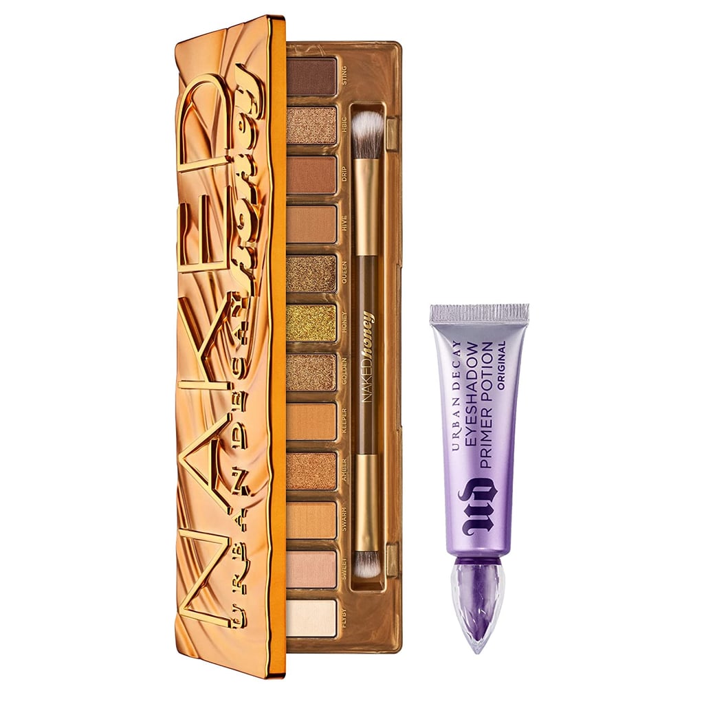 For Golden Hues: Urban Decay Naked Honey Eyeshadow Palette + Full Size Eyeshadow Primer Potion