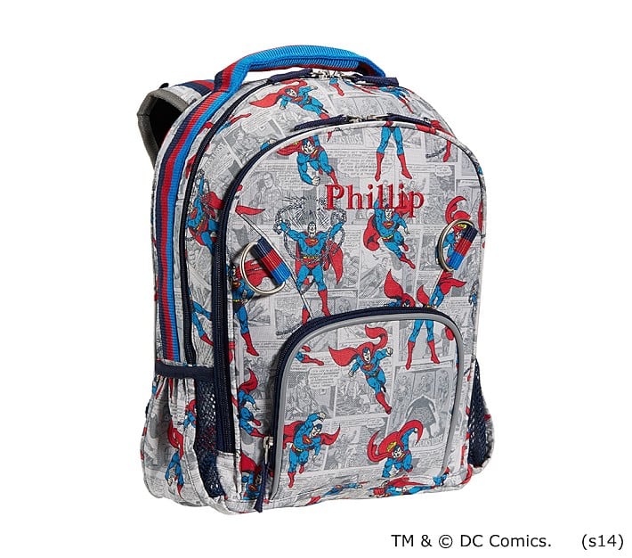 superhero backpack and lunchbox