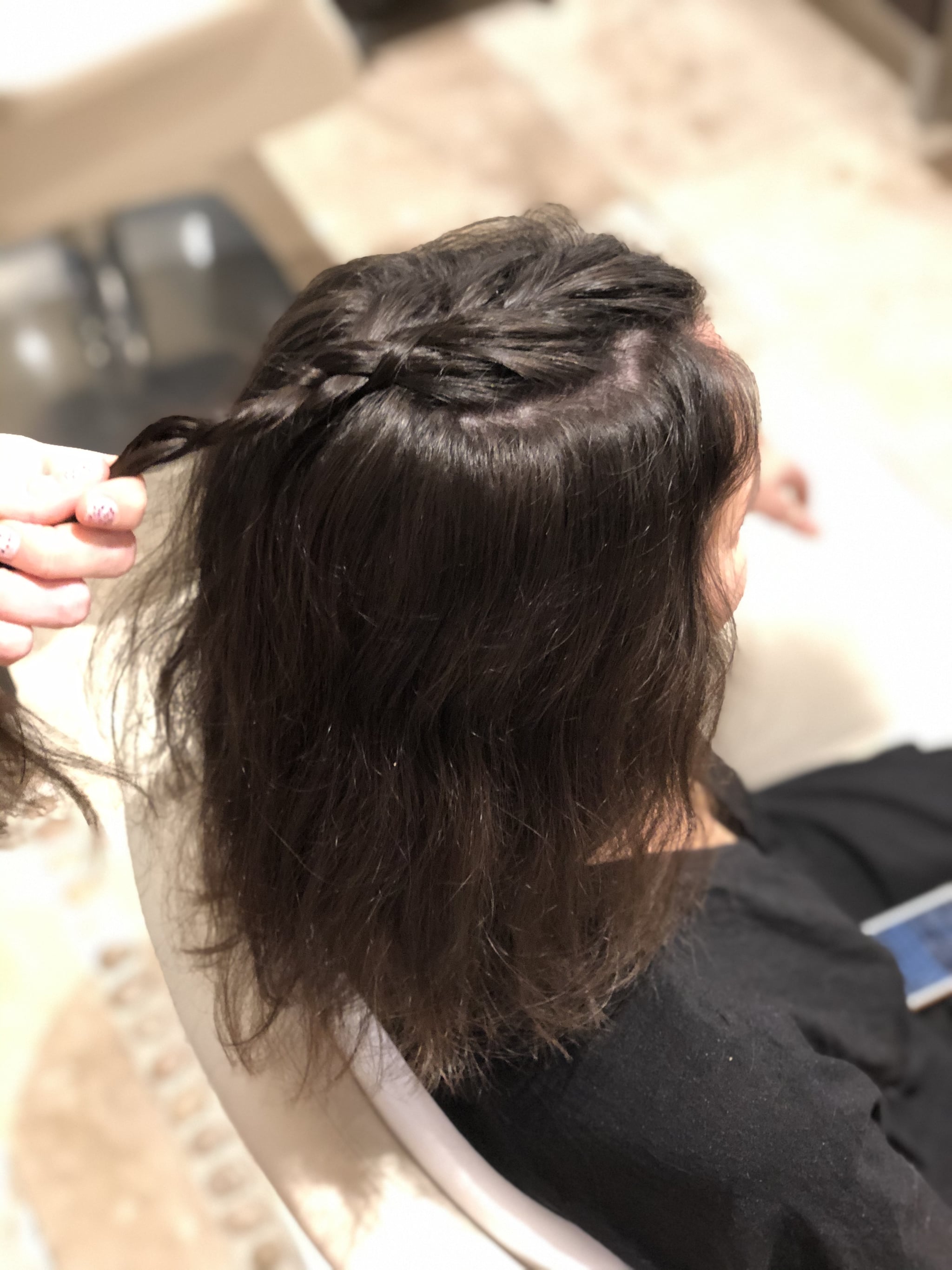 Step 2 Braid Your Center Part The Easiest Winter Hairstyle You Can Create With A Bob Haircut In 5 Easy Steps Popsugar Beauty Photo 4 step 2 braid your center part the