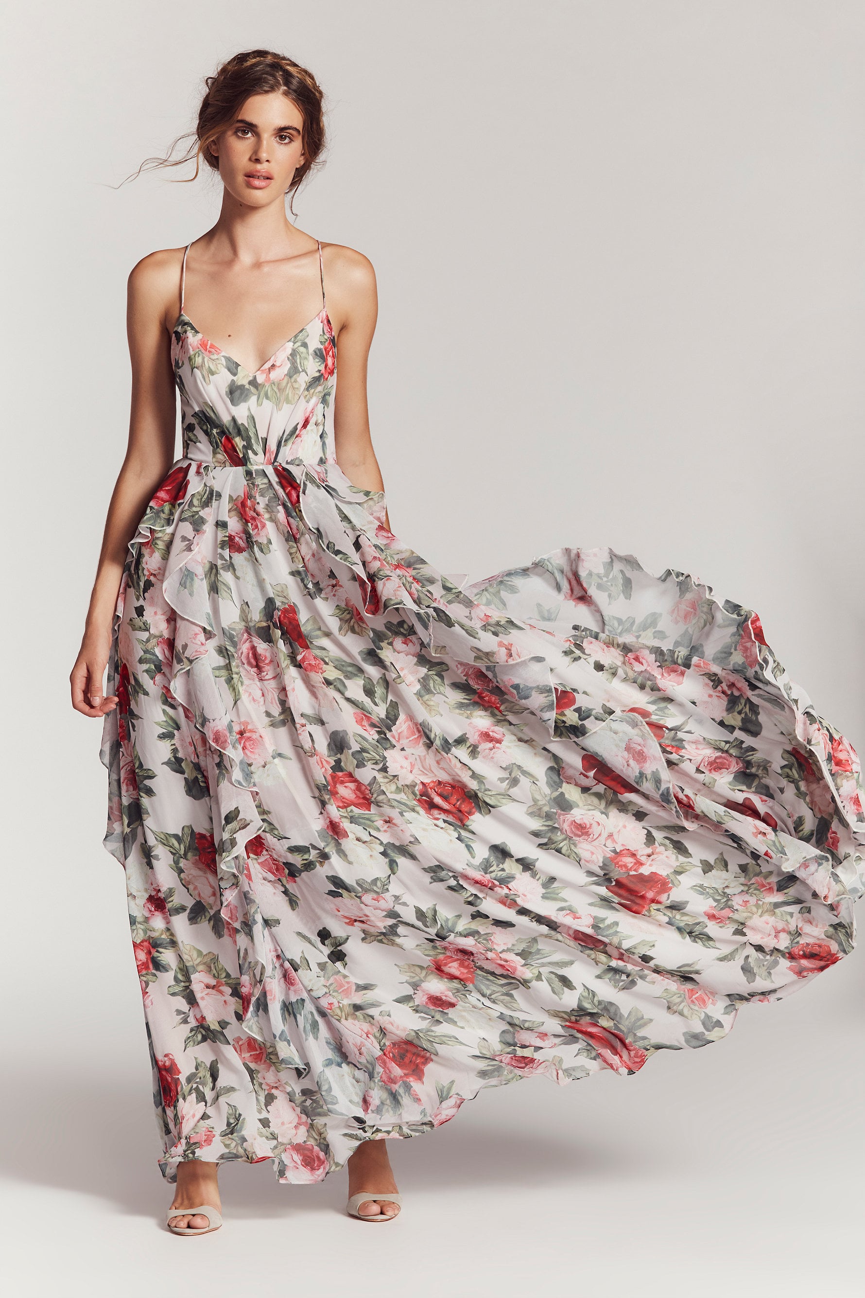 rustic floral dress