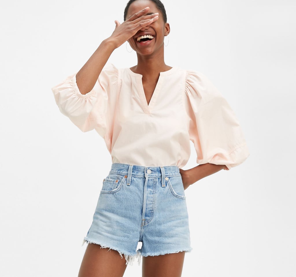 best denim shorts for apple shape