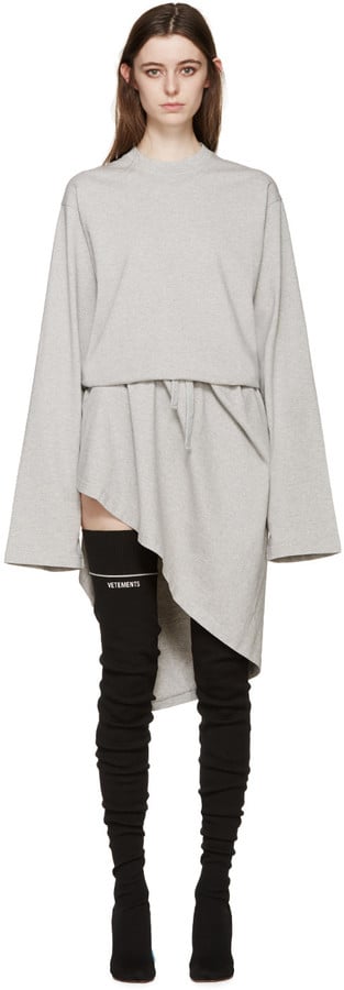 Vetements Grey Jersey Wrap Dress ($1,065)