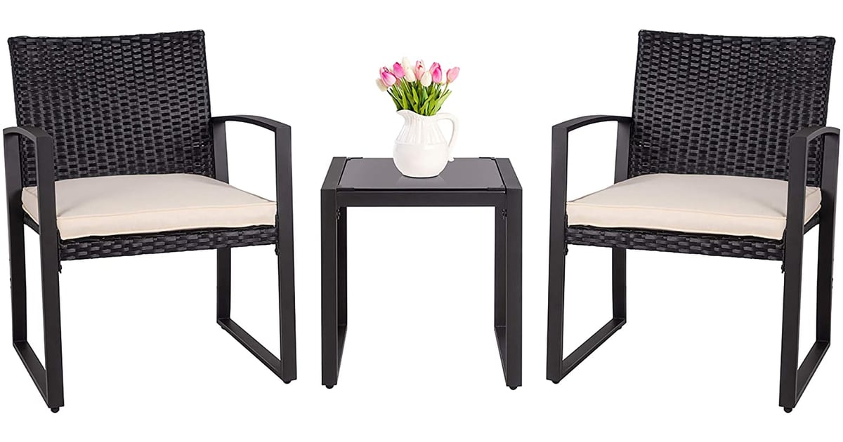 SUNLEI Outdoor 3Piece Bistro Set Best Cheap Patio Sets POPSUGAR