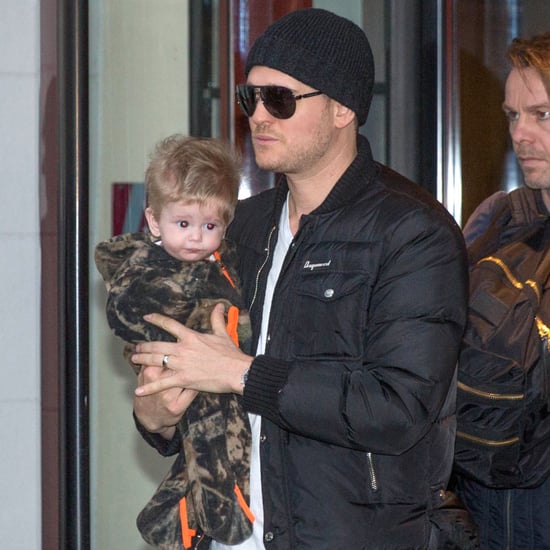 Michael Buble With Baby Noah in Amsterdam