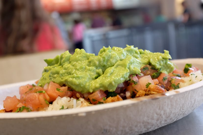 MIAMI, FL - MARCH 05:  Guacamole sits on a dish at a Chipotle restaurant on March 5, 2014 in Miami, Florida. The Mexican fast food chain is reported to have tossed around the idea that it would temporarily suspend sales of guacamole due to an increase in 