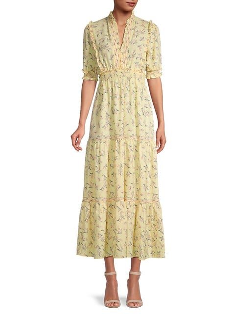 Max Studio Floral Midi Dress ...