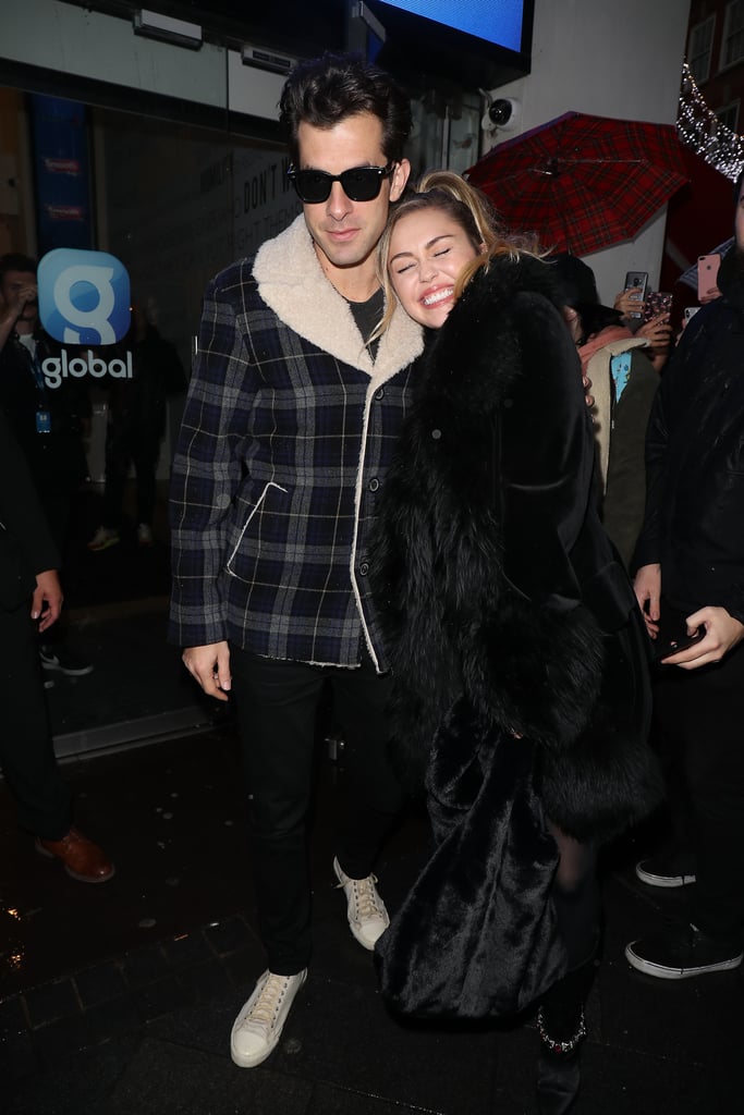 Miley Cyrus Leather Skirt in London 2018