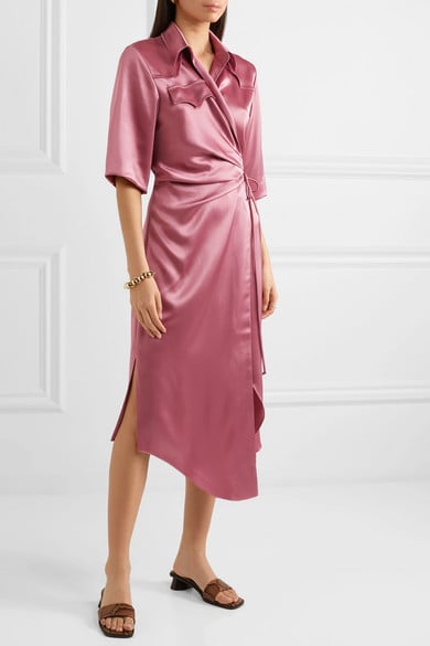 Nanushka Lais satin wrap dress