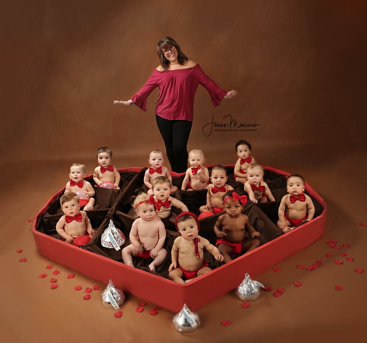 Valentine's Day Photo Shoot With Babies in a Chocolate Box | POPSUGAR