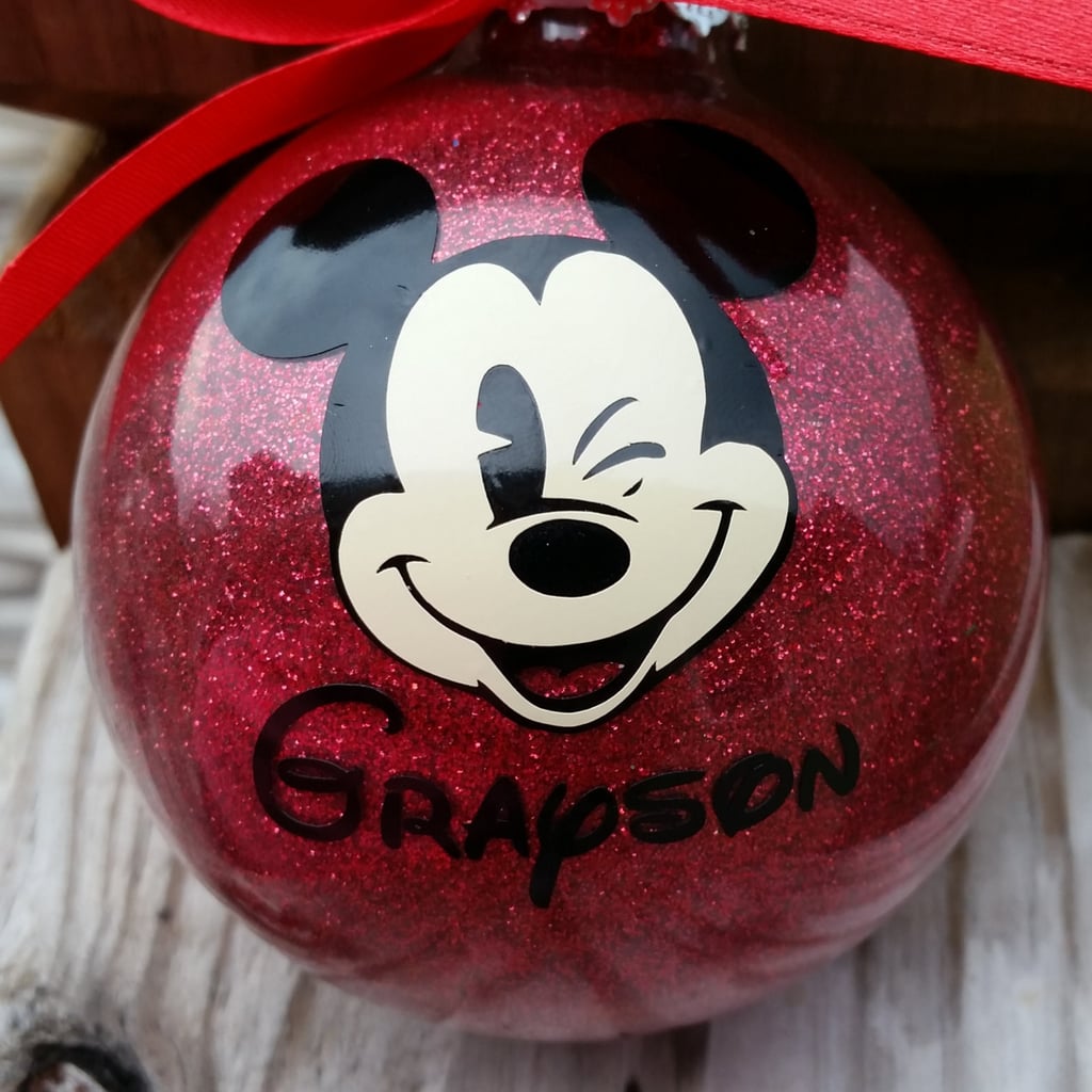 Mickey Glitter Ball Ornament