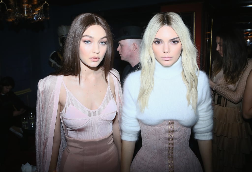 Kendall stood by Gigi's side in their Barbie-pink looks.