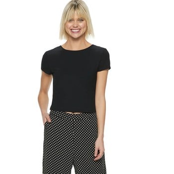 Short Sleeve Rib Crop