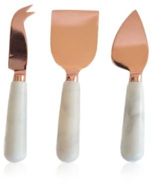 Caravan Marble 3-Piece Copper Knife Set